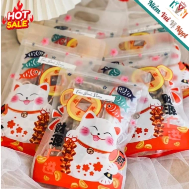 50 Túi Zip 250gr Đựng Bánh Kẹo Mứt Tết Vớ Kẹp tóc Trang sức - Mèo Chiêu Tài 75.000₫