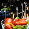 500 nĩa trái cây mini và dĩa nhựa dùng một lần cho tiệc BBQ, xiên que & bánh trái cây - Giá ưu đãi