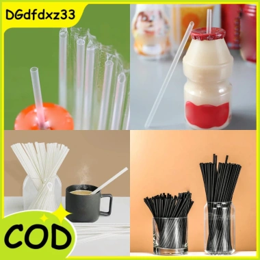 500 Ống Hút Nhựa DIY Dùng Một Lần Trong Suốt Đầu Nhọn Mỏng - Phụ Kiện Nhà Bếp VN