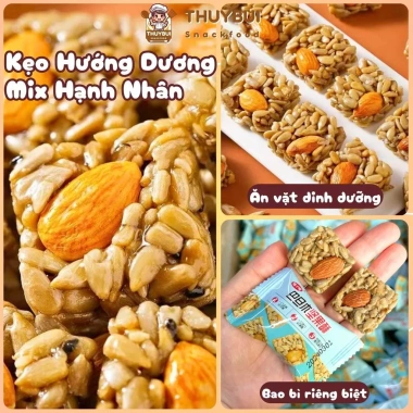 500g Kẹo Hướng Dương Hạnh Nhân Mật Ong Tách Vỏ - Giá chỉ 100k tại Thuỳ Bùi