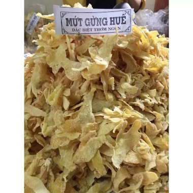 500gr Mứt gừng khô đặc biệt Huế lát mỏng - ít đường, cay nồng, giá 65.000 VND 6