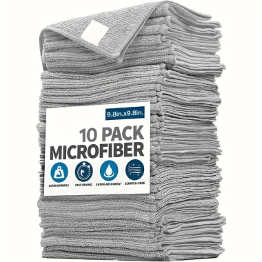 5/10 Vải Lau Microfiber Đa Năng - Khăn Rửa Xe, Nhà Bếp, Phòng Tắm, Cửa Sổ - Giá ưu đãi 45.360đ