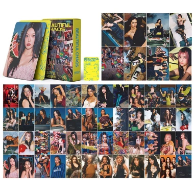 55 Thẻ KATSEYE Photocards BEAUTIFUL CHAOS Album KPOP LOMO - Bộ Sưu Tập Thẻ 57k