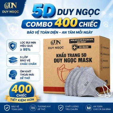 5D Duy Ngọc Thùng 400 Khẩu Trang 3 Lớp Kháng Khuẩn Chống Bụi Mịn Giá 132k 5 5D Duy Ngọc Thùng 400 Khẩu Trang 3 Lớp Kháng Khuẩn Chống Bụi Mịn Giá 132k 5