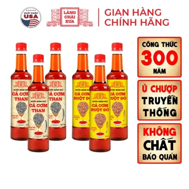 6 chai Nước Tương 525ml 3 Than 3 Vàng Truyền Thống Chài Xưa - Tặng 1 Nước Tương 125ml, 210.000₫
