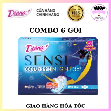 6 gói Đêm Cool 35cm - Bao bì 20k - Giá chỉ 126.000đ, mát nhẹ suốt đêm