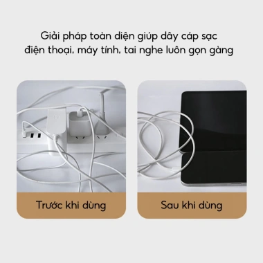 6 Kẹp Dây Sạc Hút Nam Châm - Giữ Dây Cáp Tai Nghe, Chuột, Laptop, Điện Thoại