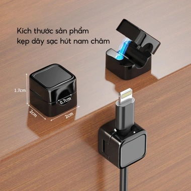 6 Kẹp Dây Sạc Hút Nam Châm - Giữ Dây Cáp Tai Nghe, Chuột, Laptop, Điện Thoại