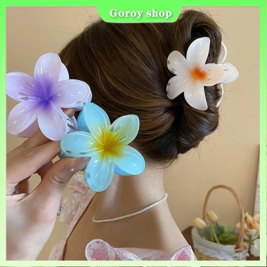 6 Kẹp Tóc Nữ Thời Trang Plumeria Hoa Nhiều Màu - Phù hợp Bãi Biển Hè, Giá 33.5k
