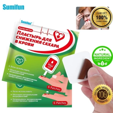 6 Miếng Dán Đái Tháo Đường Nga - 100% Thảo Mộc, Ổn Định Đường Huyết, Ngăn Ngừa Biến Chứng
