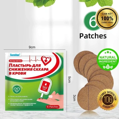 6 Miếng Dán Đái Tháo Đường Nga - 100% Thảo Mộc, Ổn Định Đường Huyết, Ngăn Ngừa Biến Chứng