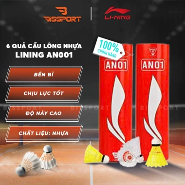 6 Quả Cầu Lông Nhựa Lining AN001 - Hàng Chính Hãng, Độ Bền Cao, Giá Ưu Đãi 188k