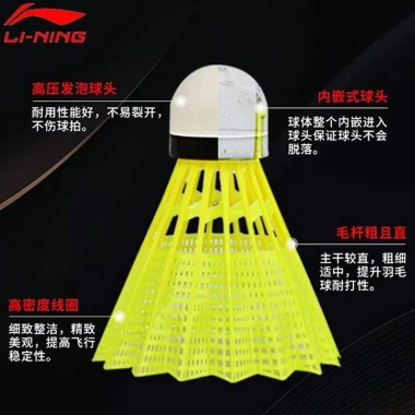 6 Quả Cầu Lông Nhựa Lining AN001 - Hàng Chính Hãng, Độ Bền Cao, Giá Ưu Đãi 188k