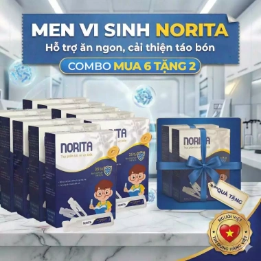 6 tặng 2 Men Vi Sinh Bé Norita Lợi khuẩn, tiêu hoá, ruột khỏe, 1.1 triệu