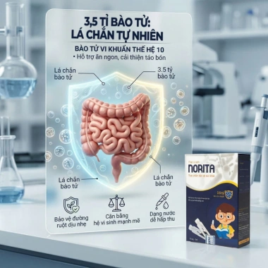 6 tặng 2 Men Vi Sinh Bé Norita Lợi khuẩn, tiêu hoá, ruột khỏe, 1.1 triệu