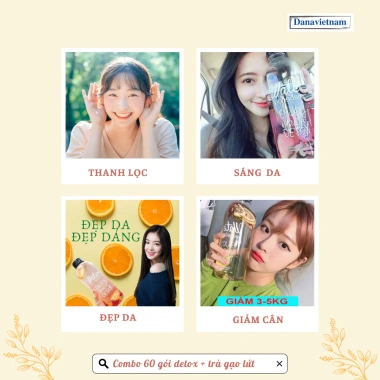 60 gói trà detox + trà gạo lứt + bình Danavietnam 300ml - Giảm cân, thanh lọc, đẹp da, đẹp dáng 6 60 gói trà detox + trà gạo lứt + bình Danavietnam 300ml - Giảm cân, thanh lọc, đẹp da, đẹp dáng 6