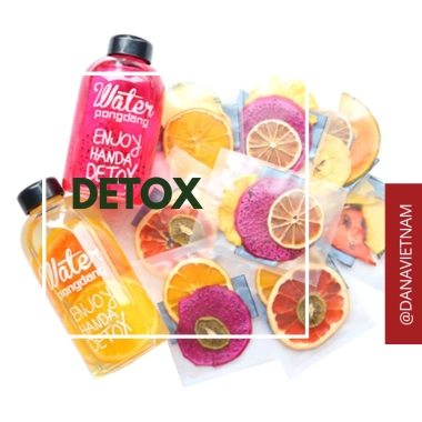 60 gói trà detox + trà gạo lứt + bình Danavietnam 300ml - Giảm cân, thanh lọc, đẹp da, đẹp dáng