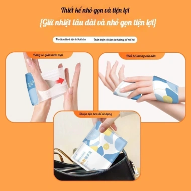 60 miếng Dán Ngải Cứu Giữ Nhiệt Tự Nóng - Giữ Ấm 6h, Giảm Đau, Ngăn Cảm Lạnh