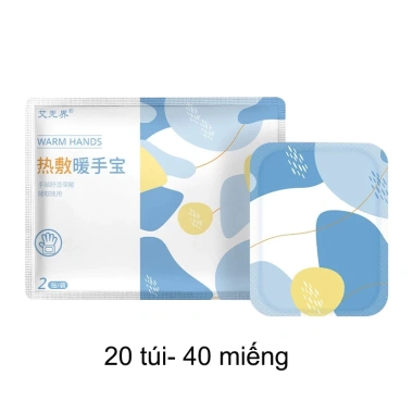 60 miếng Dán Ngải Cứu Giữ Nhiệt Tự Nóng - Giữ Ấm 6h, Giảm Đau, Ngăn Cảm Lạnh
