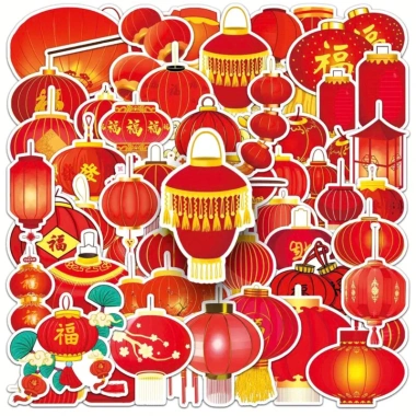 60 Sticker lồng đèn và mẫu trang trí Tết 2.025 - Giá chỉ 20.000 VNĐ, giảm giá hấp dẫn