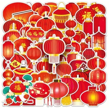 60 Sticker lồng đèn và mẫu trang trí Tết 2.025 - Giá chỉ 20.000 VNĐ, giảm giá hấp dẫn