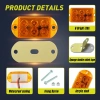 6LED Đánh Dấu Ánh Sáng 12V 24V cho Xe Bên Khoảng Cách Cảnh Báo Xe Kéo Xe Tải Caravan Vàng Đỏ Xanh Dương Xanh Trắng 3