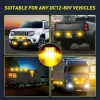 6LED Đánh Dấu Ánh Sáng 12V 24V cho Xe Bên Khoảng Cách Cảnh Báo Xe Kéo Xe Tải Caravan Vàng Đỏ Xanh Dương Xanh Trắng 8