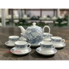 7 mẫu Ấm chén trà Bát Tràng men trắng vẽ Trúc Lâm Thất Hiền - Minh Long 500ml 7