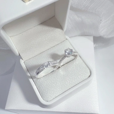 7 mẫu nhẫn đôi bạc CHY SILVER fullbox - Đá bạc thật, chỉ 500k (giá gốc 620k)
