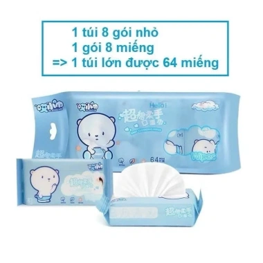 8 Gói Khăn Ướt Mini Bỏ Túi Chất Tẩy Trắng Ncr – Giá 12.000₫, Sạch Mọi Nơi