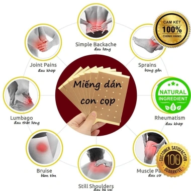 8 Miếng Cao Dán Con Cọp - Giảm Đau Lưng, Cổ, Vai, Khớp 100% Thảo Dược
