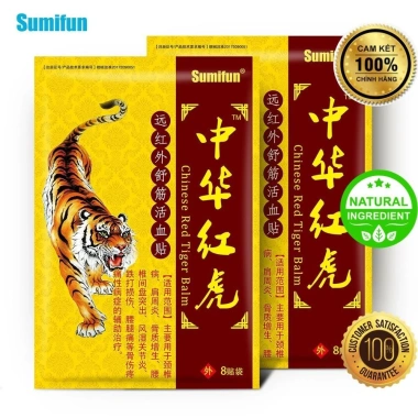 8 Miếng Cao Dán Con Cọp - Giảm Đau Lưng, Cổ, Vai, Khớp 100% Thảo Dược