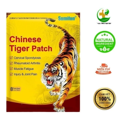 8 Miếng Cao Dán Con Cọp - Giảm Đau Thắt Lưng, Khớp, Cổ Vai Gáy, Thành Phần Cao Động Vật & Thảo Dược