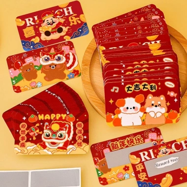 80 thẻ cào tết DIY viết tay - Thẻ CNY trúng thưởng, quà bất ngờ cho bé, 37.422 VND