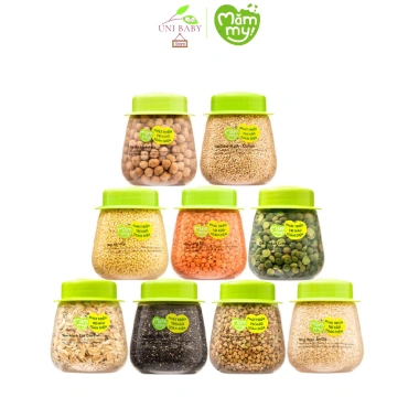9 loại hạt quý hữu cơ ăn dặm Mămmy - giàu vitamin, dinh dưỡng cho bé từ 6 tháng - chỉ 75.000₫