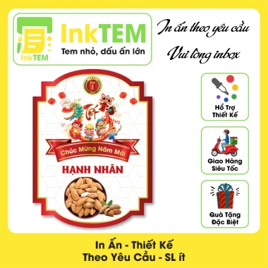 9 Tem Nhãn Giấy Bóng Decan Sticker Dán Tết InkTEM, Hạt Granola, Macca, Hạnh Nhân, Óc Chó 18.000đ 4