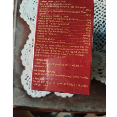 9B Đông Trùng Hạ Thảo 100 viên - Tăng sức khỏe, giảm mệt mỏi, chỉ 150.000 VND