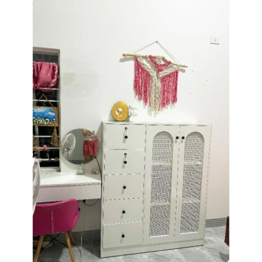 A24 Tủ gỗ đa năng cửa phối mây - Phòng ngủ, phòng khách, giá ưu đãi 3,047,500₫ 9