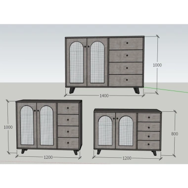 A24 Tủ gỗ đa năng cửa phối mây - Phòng ngủ, phòng khách, giá ưu đãi 3,047,500₫ 17