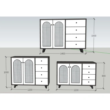 A24 Tủ gỗ đa năng cửa phối mây - Phòng ngủ, phòng khách, giá ưu đãi 3,047,500₫ 18