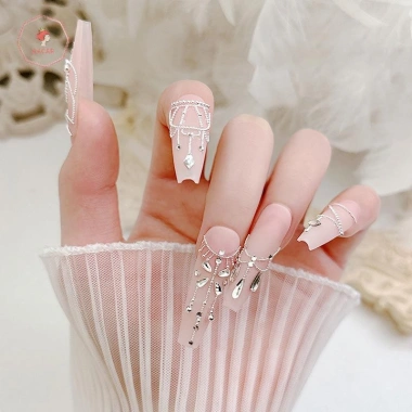 Aacar 0.4-3mm Vàng Bạc Trắng Kim Loại Caviar 3D Kim Cương Giả Trang Trí Móng Tay