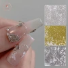 Aacar 0.4-3mm Vàng Bạc Trắng Kim Loại Caviar 3D Kim Cương Giả Trang Trí Móng Tay 6