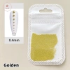 Aacar 0.4-3mm Vàng Bạc Trắng Kim Loại Caviar 3D Kim Cương Giả Trang Trí Móng Tay 10
