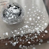 AACAR 1 Hộp Móng Tay 3D Trái Tim Ngôi Sao Sequin Bạc Sáng Bóng - Giá 30.910 VNĐ 8