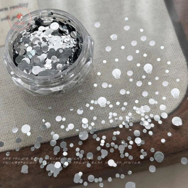 AACAR 1 Hộp Móng Tay 3D Trái Tim Ngôi Sao Sequin Bạc Sáng Bóng - Giá 30.910 VNĐ 8