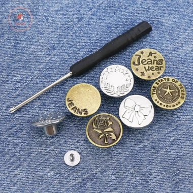 AACAR 10/20 Nút Quần Jean Kim Loại 17-20mm - Bộ Sửa Chữa Tua Vít Tháo Rời 37.950đ