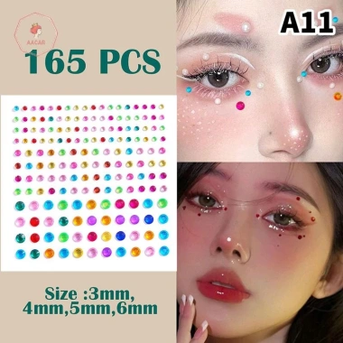 AACAR 165 tờ DIY Trang Trí Kim Cương Giả Pha Lê - Nhãn Dán Mắt, Móng Tay, Giá 11.413₫