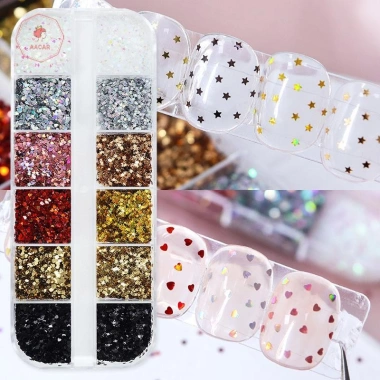 AACAR 1mm Ngôi Sao Lấp Lánh Móng Tay - Phụ Kiện Salon DIY Thiết Kế Giá 44.300₫ 5