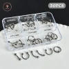AACAR 30 Cái 6 Hộp Lưới Móng Tay Punk Charm Kim Loại Đen Trắng 3D Thoáng Mát 4