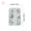 AACAR 30 Cái 6 Hộp Lưới Móng Tay Punk Charm Kim Loại Đen Trắng 3D Thoáng Mát 5